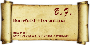 Bernfeld Florentina névjegykártya